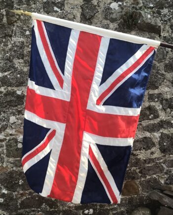 Large Linen Union Jack on flagpole