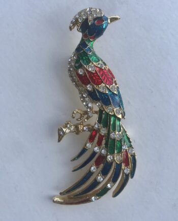 Exotic bird brooch