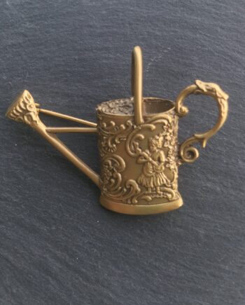 Vintage watering can brooch