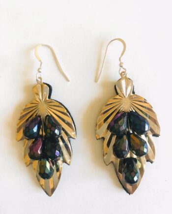 1950s GOLD LEAF EARRINGS