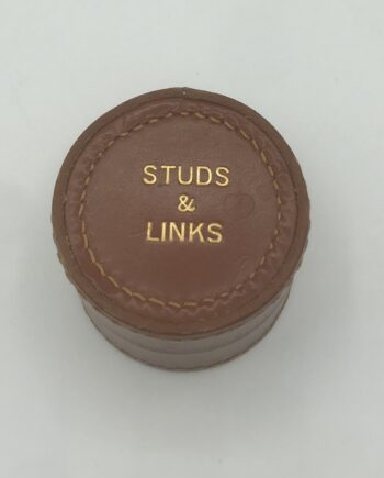 1950s leather cufflink box