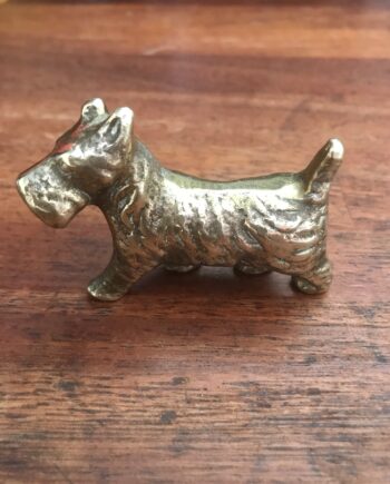 Vintage Brass Scottie Dog