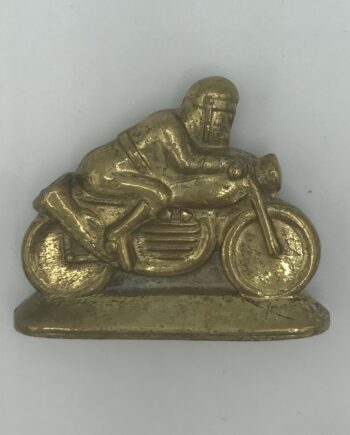 Small Brass Motorcycle Paperweight
