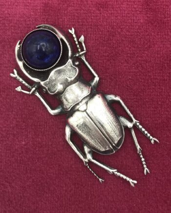 Lapis Beetle Brooch (newly made)