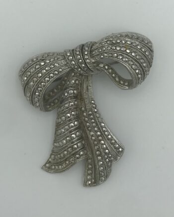 Marcasite Bow Brooch