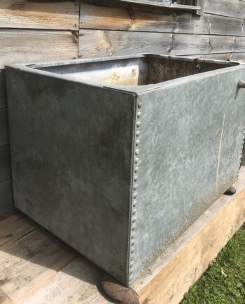 Galvanised and Riveted Large Planter