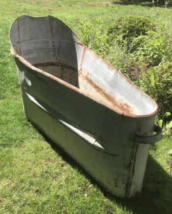 Large French Vintage Galvanised Tub