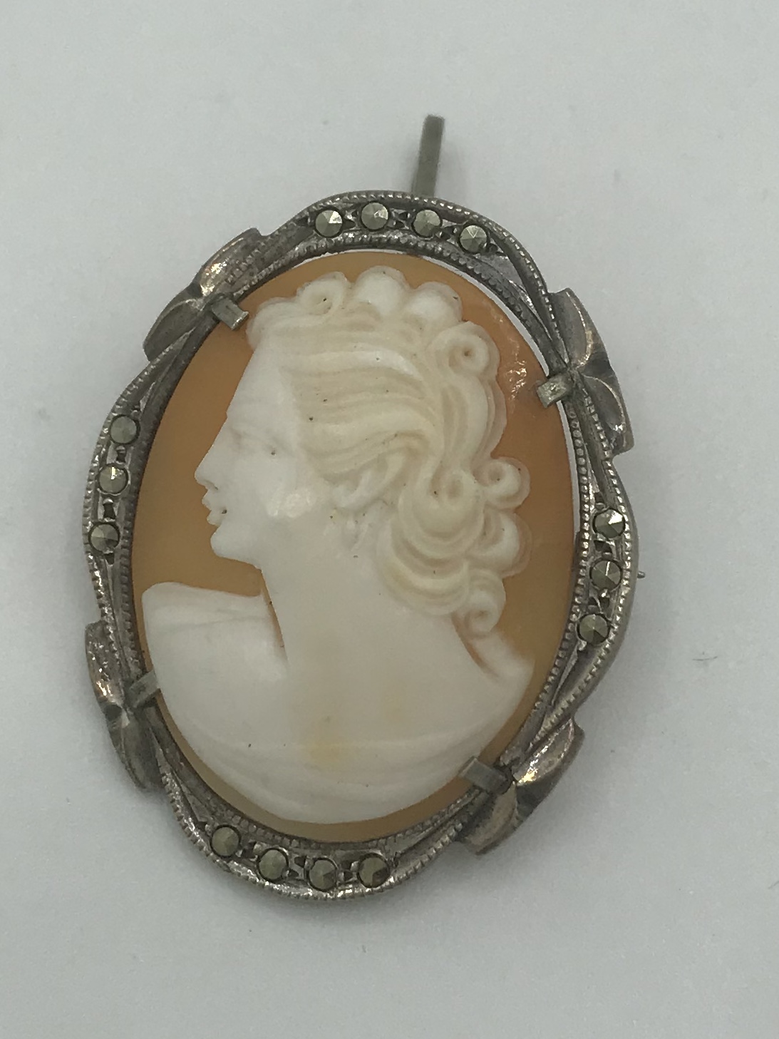 Silver Cameo Brooch/Pendant – Lovage and Lace