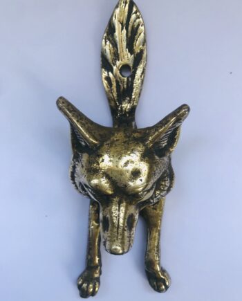 Vintage Brass Fox Door Knocker