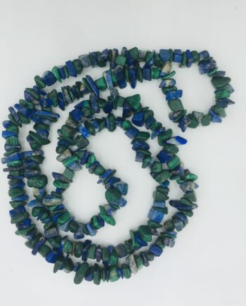 Malachite and Lapis Extra Long Necklace