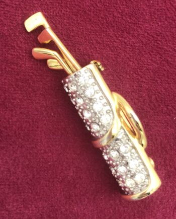 Sparkly Golf Brooch