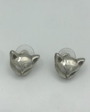 Silver Cat Earrings
