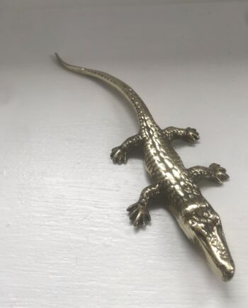 Vintage Brass Crocodile