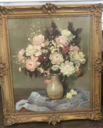 Vintage Flower Print signed DYF