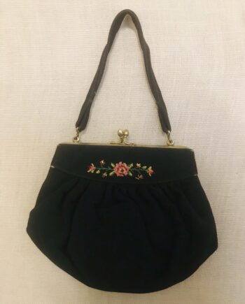 1950s Embroidered Evening Bag