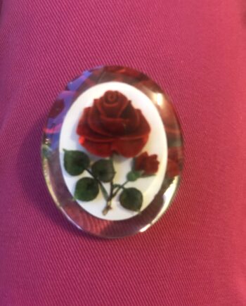 1950s Lucite Rose Brooch