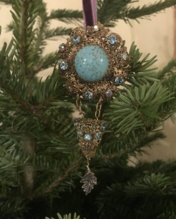 Handmade Bohemian Blue/Gold Decoration
