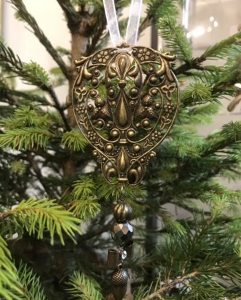 Burnished Gold Acorn Decoration
