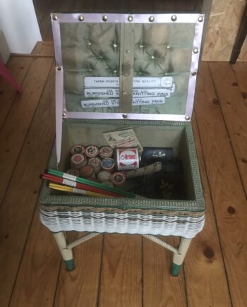 Vintage Sewing box with contents
