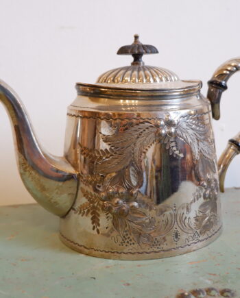 Silver plated Victorian Teapot