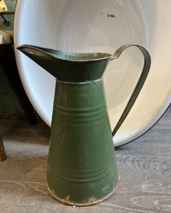 Tall Vintage Enamel Jug - perfect for a casual flower arrangement