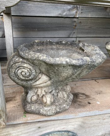 Weathered Reconstituted Stone Bird Bath