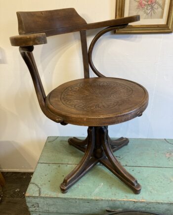 Wooden, Swivel Chair