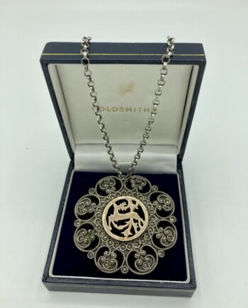 Silver and gold Stag Brooch/Pendant