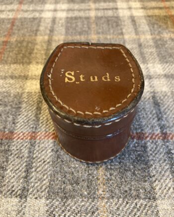 Vintage Leather Stud/Cufflink Box