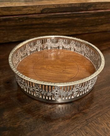 Pretty Silver Plated Wine Coaster