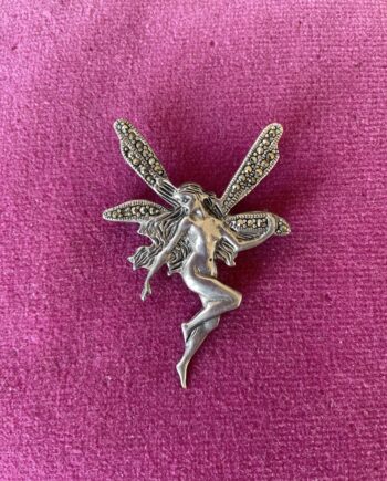 Silver Fairy Brooch