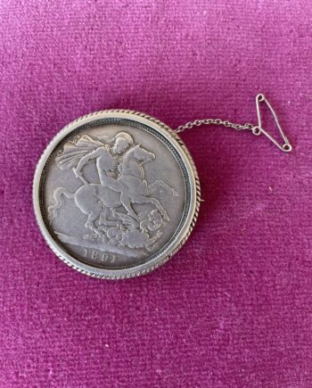 Victorian St George & The Dragon Brooch