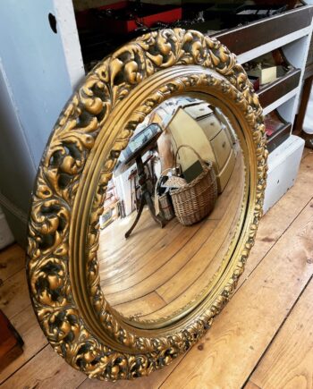 Large Vintage Convex Mirror