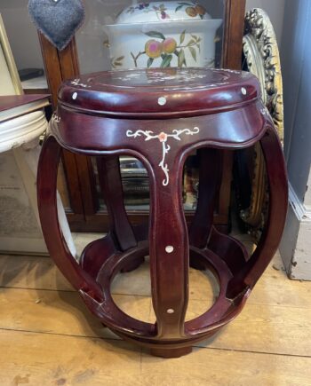 Chinese Inlaid Barrel Stool