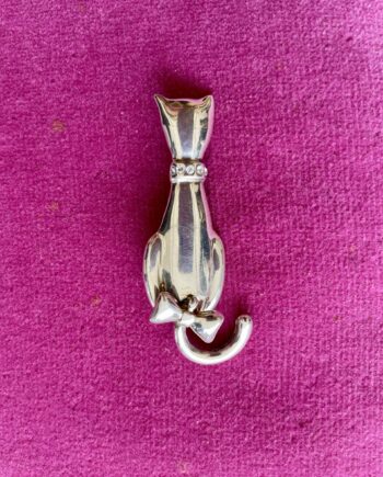 Cat Brooch with Articulated Tail
