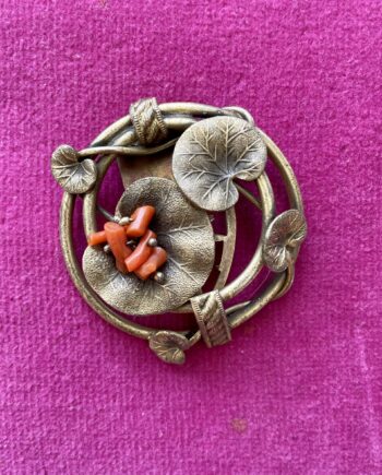 Vintage Coral Haskell Dress Clip