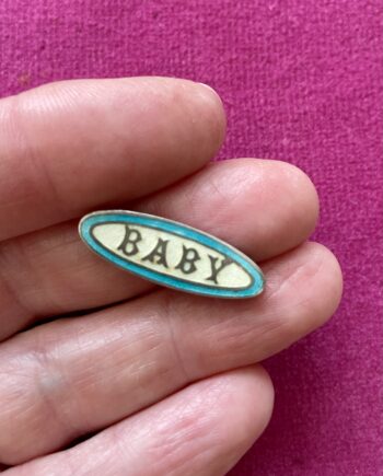 1950s Silver Baby Brooch