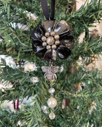 Handmade 1960s Flower and Bee Decoration