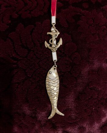 Handmade Vintage Fish and Anchor Decoration